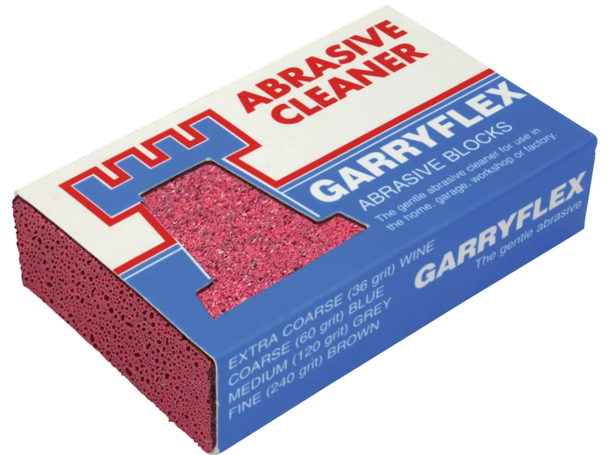 Abrasive Rubber Block Extra Coarse, Wine, 36 Grit, Garryflex