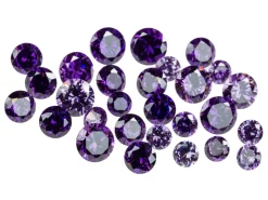 Amethyst Coloured Cubic Zirconia, Round, 4,5,6mm, Pack of 28