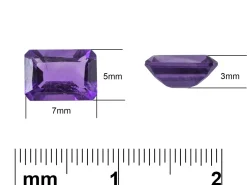 Amethyst, Octagon, 7x5mm