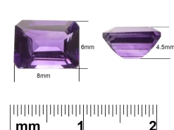 Amethyst, Octagon, 8x6mm