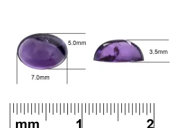 Amethyst, Oval Cabochon, 7x5mm