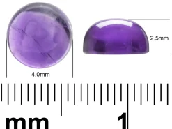Amethyst, Round Cabochon, 5mm