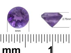 Amethyst, Round, 4mm