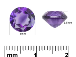 Amethyst, Round, 8mm