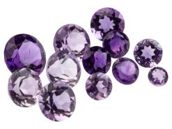 Amethyst, Round, 3mm+ Mixed Sizes, Pack of 12