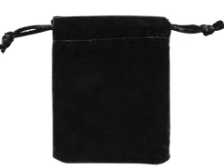 Anti Tarnish Velveteen Drawstring Pouch, Black, Pack of 10, 2.75" X 3.5"