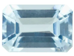 Aquamarine, Octagon, 6x4mm