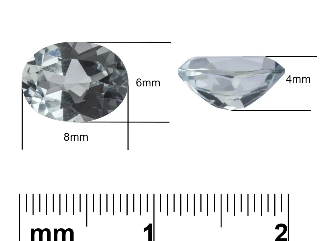 Aquamarine, Oval, 8x6mm