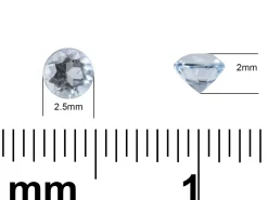 Aquamarine, Round, 2.5mm