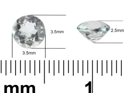 Aquamarine, Round, 3.5mm