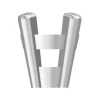 Argentium 4 Claw Double Gallery Collet 3mm Light