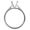 Argentium Round V Shape Claw Ring 75pt Size M