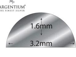 Argentium 940 Silver D Shape 3.2mm X 1.6mm