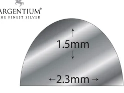 Argentium 940 Silver D Shape 2.3mm X 1.5mm