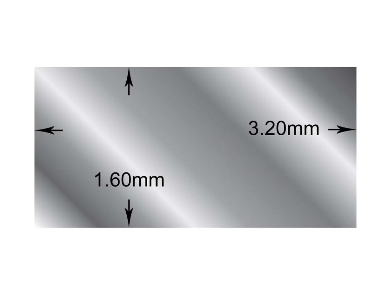 Argentium 940 Silver Rectangular Wire 3.2mm X 1.6mm