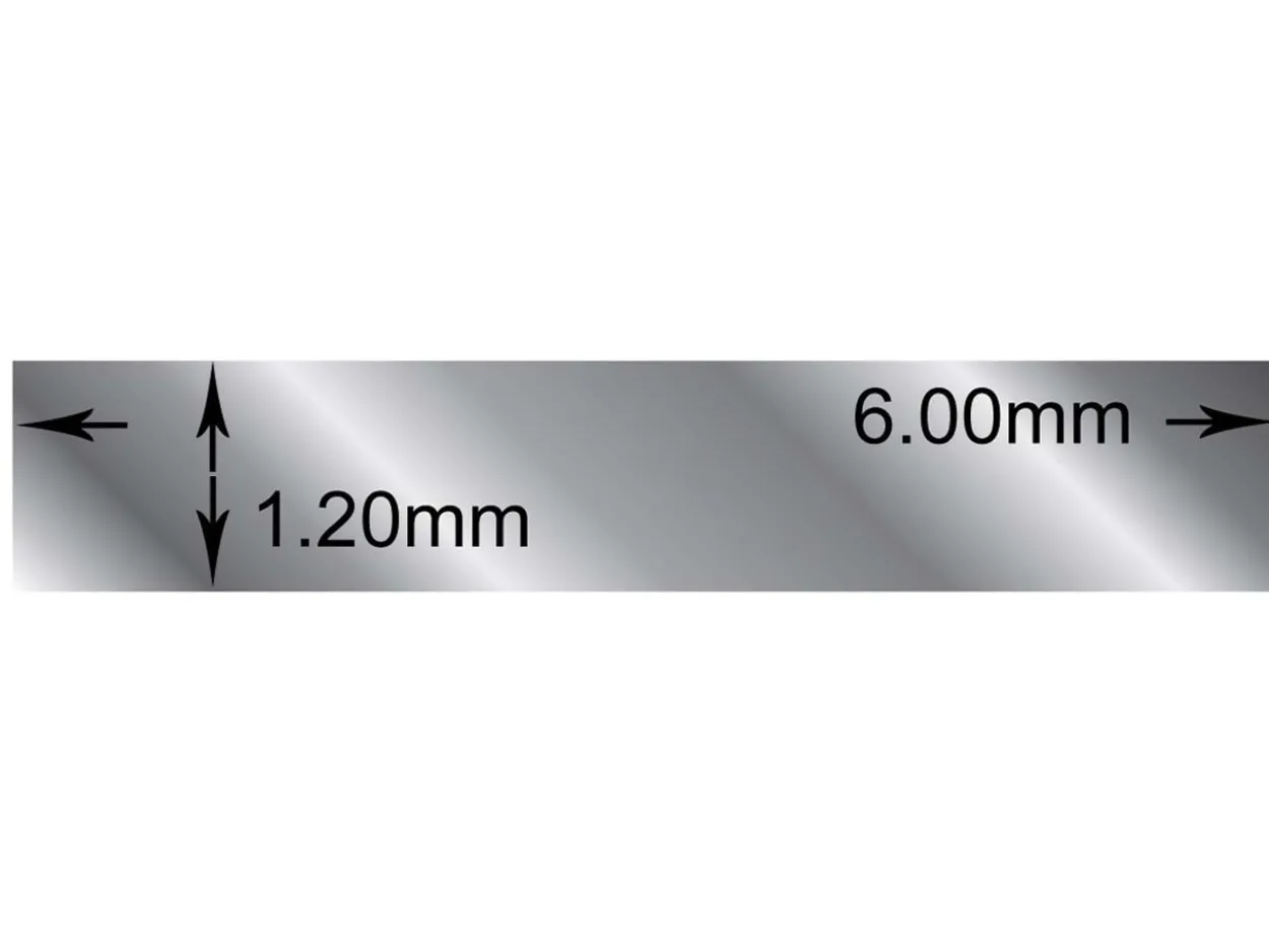Argentium 940 Silver Rectangular Wire 6.0mm X 1.2mm