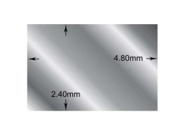 Argentium 940 Silver Rectangular Wire 4.8mm X 2.4mm