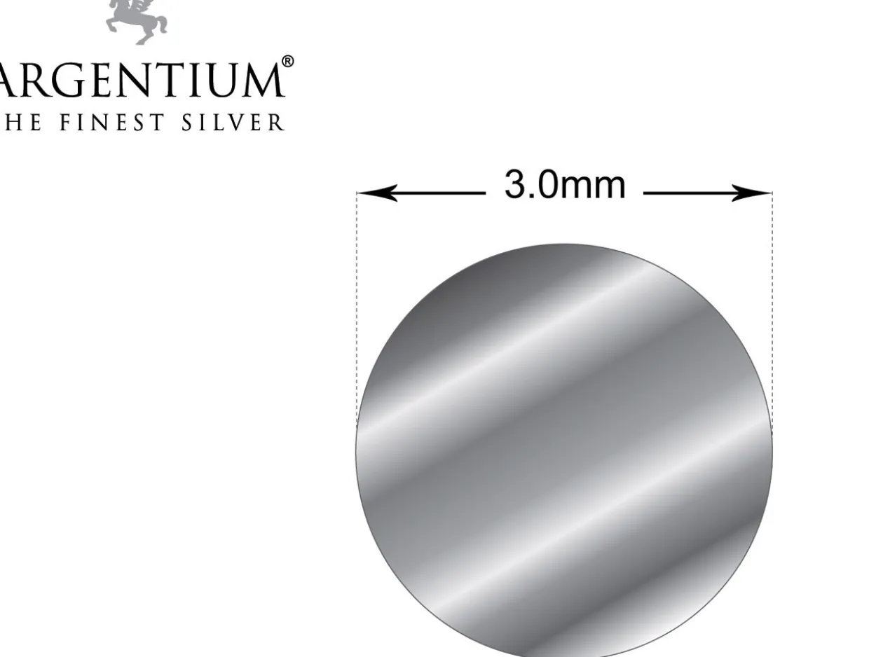 Argentium 940 Silver Round Wire 3.00mm
