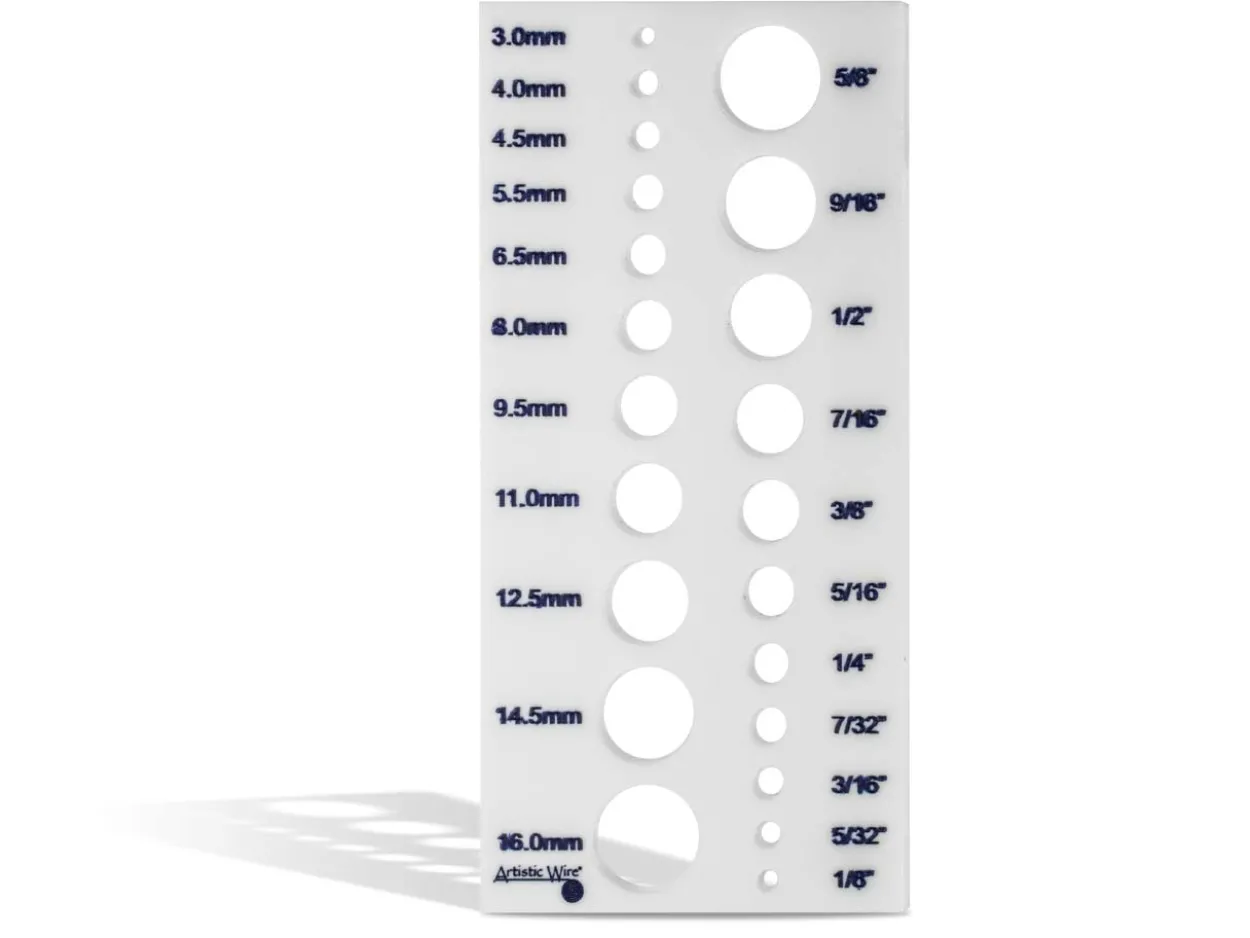 Beadalon Artistic Wire Acrylic Drawplate For Knitted Wire, 22 Hole