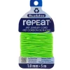 Beadalon rePEaT 100% Recycled Braided Cord, 8 Strand, 1mm X 5m, Lime Green