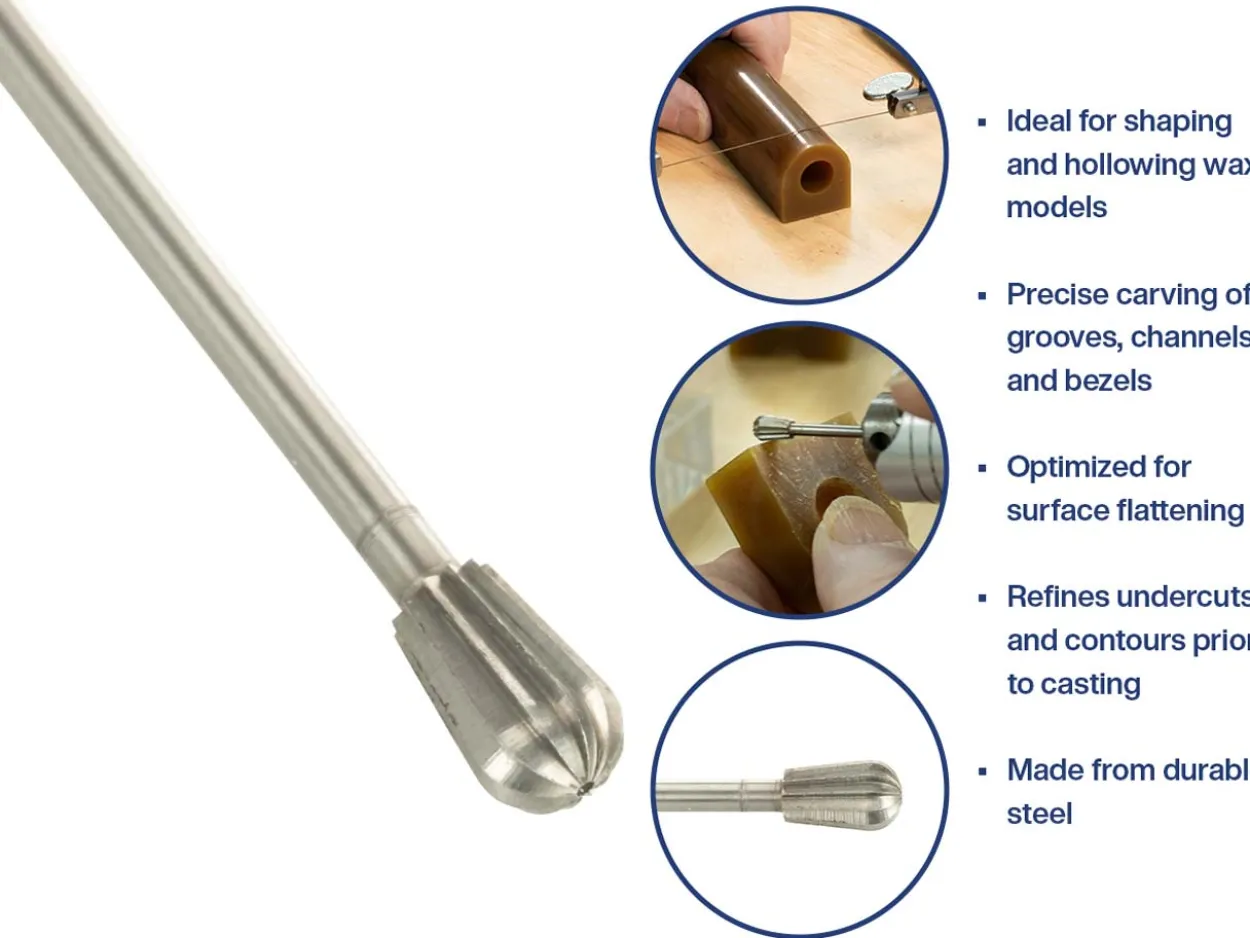Bench Essentials By Cooksongold Pear Wax Burr 8.0mm