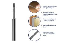 Bench Essentials By Cooksongold Geometry Shank Drill 1.8mm, Platinum And Palladium
