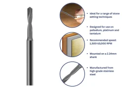 Bench Essentials By Cooksongold Geometry Shank Drill 1.5mm, Platinum And Palladium