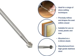 Bench Essentials By Cooksongold Setting Burr Set 0.9 - 2.2mm