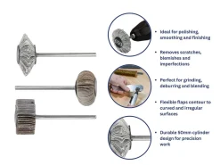 Bench Essentials By Cooksongold Emery Flap Wheel Knife Edge Set