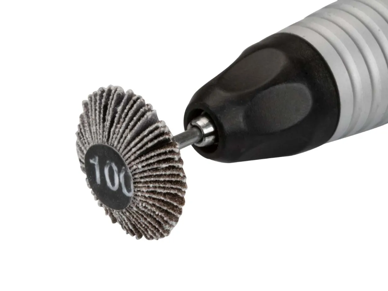 Bench Essentials By Cooksongold Emery Flap Wheel, Knife Edge 100 Grit