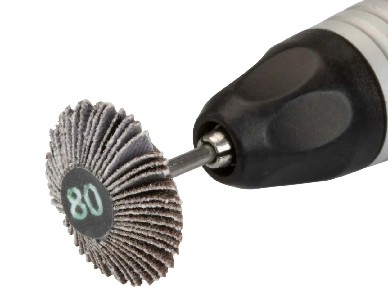 Bench Essentials By Cooksongold Emery Flap Wheel, Knife Edge 80 Grit