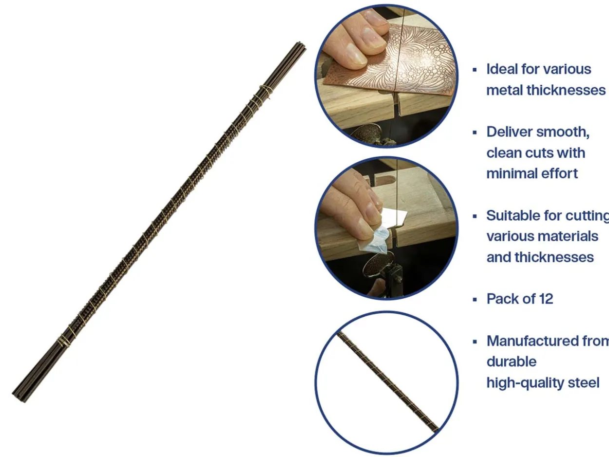 Bench Essentials By Cooksongold Saw Blades Grade 3/0, Bundle Of 12