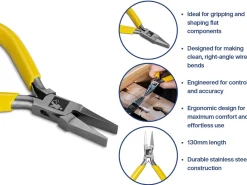 Bench Essentials By Cooksongold Flat Nose Pliers 130mm