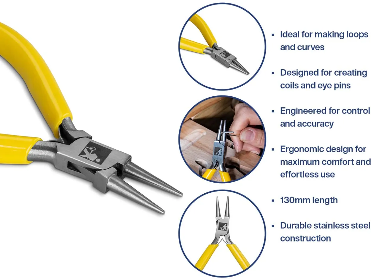 Bench Essentials By Cooksongold Round Nose Pliers 130mm