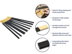 Bench Essentials By Cooksongold Emery Stick Flat 240 Grit Medium