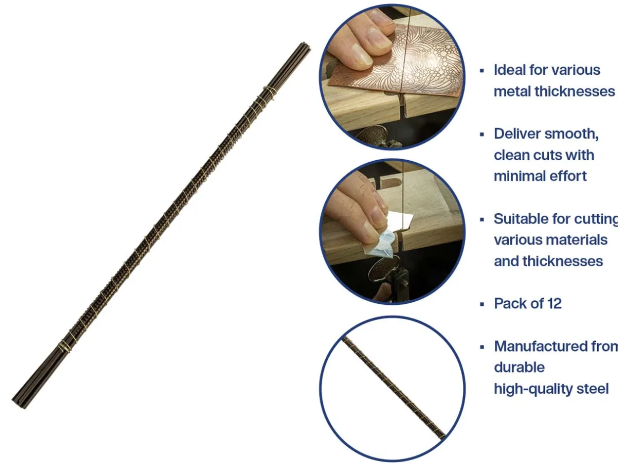 Bench Essentials By Cooksongold Saw Blades Grade 0, Bundle Of 12