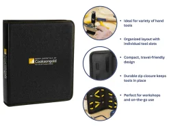 Bench Essentials By Cooksongold Tools Zipper Case, 19 Slots, 385mm X 320mm X 75mm