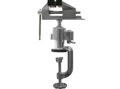 Bench Vice, Swivel Action With Rubber Jaws And G Clamp