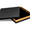 Black And Gold Metallic Collarette Box