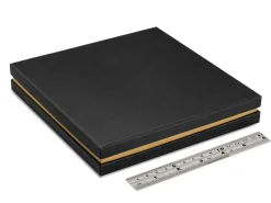Black And Gold Metallic Collarette Box