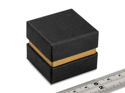 Black And Gold Metallic Ring Box