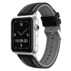 Black And Grey Dual Tone Silicone Strap For Apple Watch, Compatible With 42/44/45/49mm Models