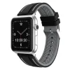 Black And Grey Dual Tone Silicone Strap For Apple Watch, Compatible With 38/40/41mm Models