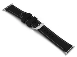 Black And Grey Dual Tone Silicone Strap For Apple Watch, Compatible With 38/40/41mm Models