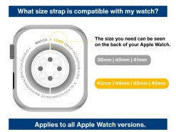 Black And Orange Dual Tone Silicone Strap For Apple Watch, Compatible With 42/44/45/49mm Models
