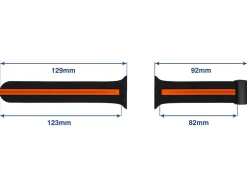 Black And Orange Dual Tone Silicone Strap For Apple Watch, Compatible With 42/44/45/49mm Models