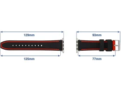 Black And Red Dual Tone Silicone Strap For Apple Watch, Compatible With 38/40/41mm Models
