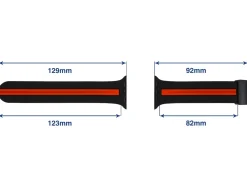 Black And Red Dual Tone Silicone Strap For Apple Watch, Compatible With 42/44/45/49mm Models