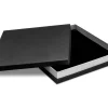 Black And Silver Metallic Collarette Box