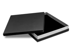 Black And Silver Metallic Collarette Box